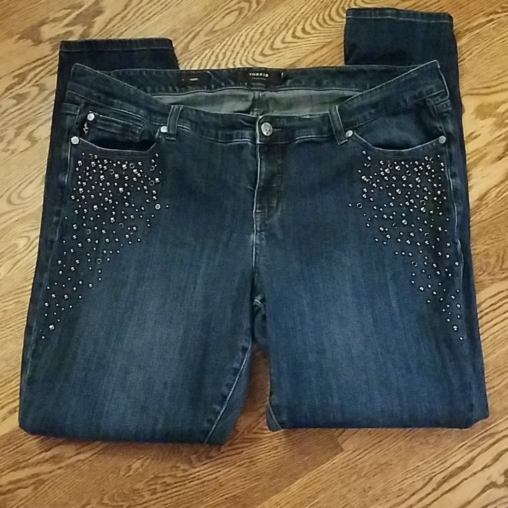 Torrid Women's Skinny Jeans with Studded Detail - Black